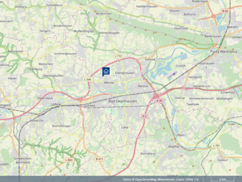Bild aus Kartenansicht - Grundstück zum Kaufen in Bad Oeynhausen