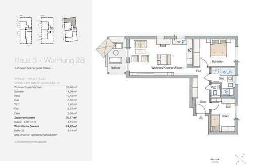 Haus 3 Whg 28 - 3 Zimmer Etagenwohnung in Bayreuth
