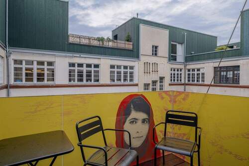 Balkon zum ruhigen Innenhof - 