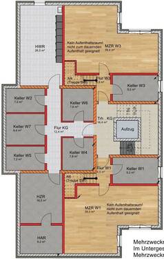 Mehrzweckraum und Keller W3 - 