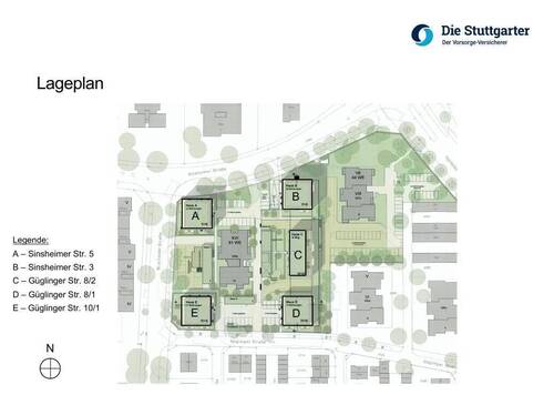 Expose Lageplan (Haus D).jpg - Etagenwohnung mit 117,40 m&sup2; in Heilbronn zur Miete