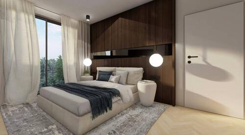 Gemütliches Schlafzimmer mit Doppelbett - 
