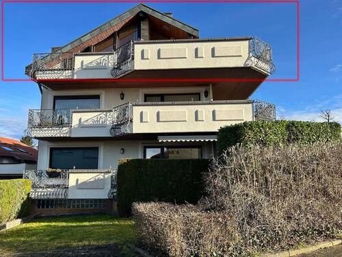 Hausansicht - Wohnen in Bestlage. 3,5 Zi.-Penthousewohnung in Pforzheim-Rodgebiet