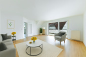 Wohnzimmer (Gestaltungsbeispiel) - Großzügige 4-Zimmer-Wohnung mit Loggia und Stellplatz in gepflegtem 4-Parteienhaus in Dünsen