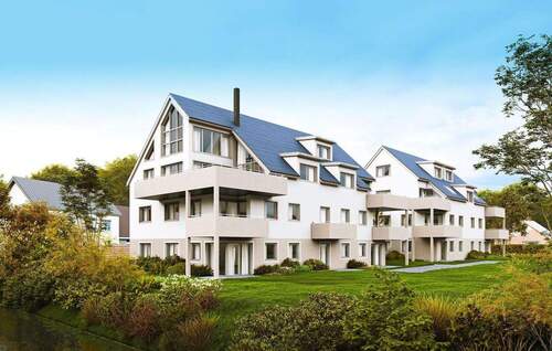 Ansicht Südwest - Ein Familien Unikat auf zwei Ebenen - mit Blick auf die Paar und Sonne im Herzen