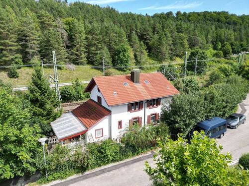 Gebäudeansicht Drohne - 7 Zimmer Einfamilienhaus zum Kaufen in Immendingen