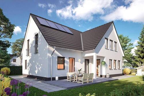 Domizil192 - Gartenansicht - Ein tolles Zuhause für zwei Familien - einfach zweimalig in Großrudestedt