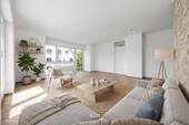 WOHNZIMMER (Beispieleinrichtung) - 3 Zimmer Etagenwohnung zum Kaufen in Mörfelden-Walldorf