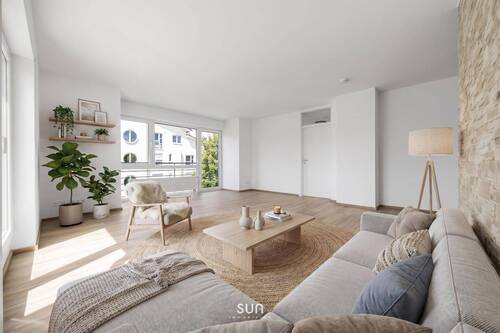 WOHNZIMMER (Beispieleinrichtung) - 3 Zimmer Etagenwohnung zum Kaufen in Mörfelden-Walldorf