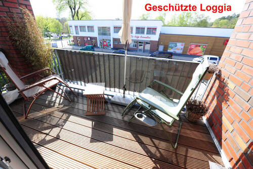 Witterungsgeschützte Loggia - 2 Zimmer Etagenwohnung in Buchholz