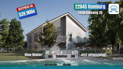 Übersicht - ++BESTPREIS! MIET-ENERGIESPAREND++ 4 ZKB Neubau mit Garten am Ostender Teich