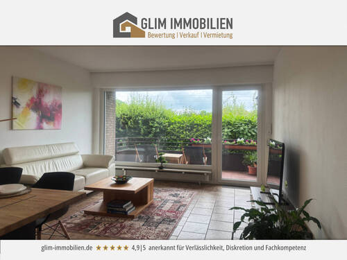 Wohnzimmer - Exklusiv möblierte 3 Zimmer Wohnung mit Balkon & Stellplatz in Krefeld-Bockum