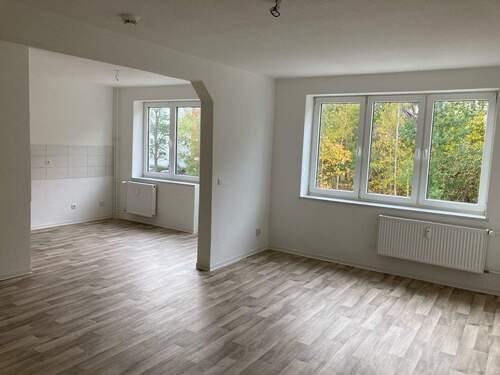 Wohn- und Schlafbereich - 1 Zimmer Etagenwohnung in Neubrandenburg