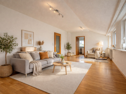 Wohnen (Virtual Staging) - 4 Zimmer Etagenwohnung zur Miete in Wannweil