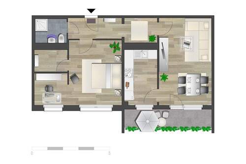 Bild - Etagenwohnung mit 68,80 m&sup2; in Chemnitz zur Miete
