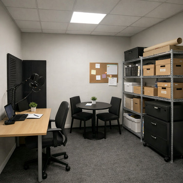 Bild 1 - 15 m² ruhiges Mini-BüroPodcast-Studio in Alt-Saarbrücken - 247 inkl. WLAN