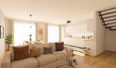 Lichtdurchfluteter Wohnbereich dank bodentiefer Fe - 