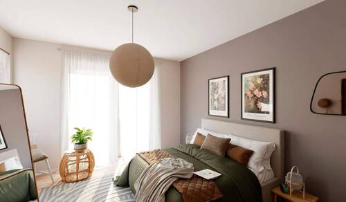 Helles und komfortables Schlafzimmer - 