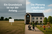 Mehrwert - Baugrundstück mit Baugenehmigung für 6 Einheiten (417?m² WF) - ideal für Selbstbauherren