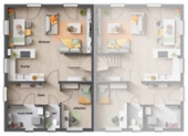 DH Aura 115 - Grundriss Erdgeschoss links - 