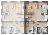 DH Aura 115 - Grundriss Erdgeschoss rechts - 