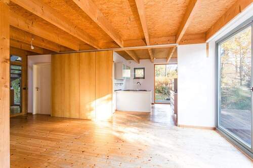 Wohn- Essbereich - Schiebtüren offen - 6 Zimmer Einfamilienhaus in Falkensee