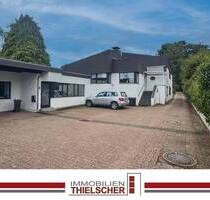 Adolfosee: Wohnhaus mit Einliegerwohnung, Büro, Lager, 5 Garagen und ausreichend Stellfläche - Hückelhoven / Ratheim