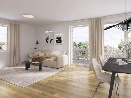 Gemütlicher Wohnbereich - Loft W09 Erstbezug im Neubau mit Aufzug, Tiefgarage und Wärmepumpe