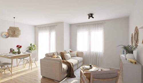 Lichtdurchfluteter Wohnbereich dank bodentiefer Fe - Neue Eigentumswohnung mit Dachterrasse und Loggia