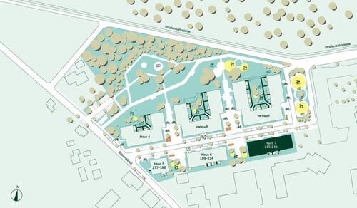 Lage des Mehrfamilienhauses im Quartier - 