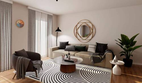 Großzügiger Wohnbereich mit viel natürlichem Licht und direktem Zugang zur Terrasse - Großzügiges Haus mit Dachstudio und zwei Terrassen