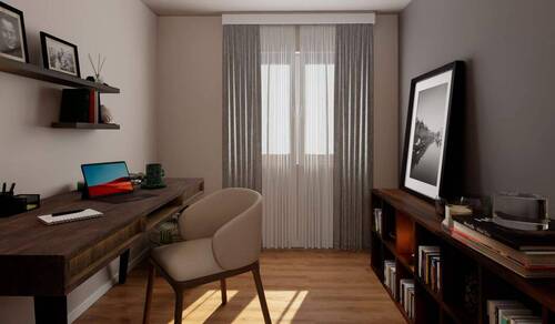 Ein Raum zum Konzentrieren oder kreativ werden mit Blick ins Freie - 