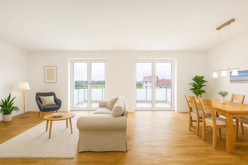 Wohnzimmer (Einrichtungsvorschlag) - Neubau-Eigentumswohnungen mit hochwertiger Ausstattung - Erstbezug mit Garage & Stellplatz!