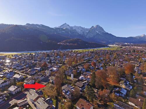 Lage (Pfeil) - Grundstück in Garmisch-Partenkirchen