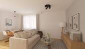 Lichtdurchfluteter Wohnbereich dank bodentiefer Fe - 