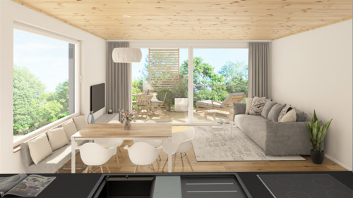 Visualisierung Innen 2 - 5 Zimmer Mehrfamilienhaus, Wohnhaus in Volkertshausen