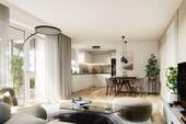 Visualisierung einer eingerichteten Wohnung - 3 Zimmer Etagenwohnung in Roth
