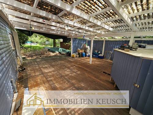 Große überdachte Terrasse - 