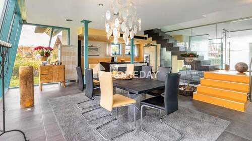 EG Wohnzimmer 3 - Licht trifft Sonne, großzügig geschnittenes Architektenhaus