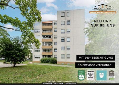 Neu&Nur bei Pell-Rich - Objekt 949 - SICHERE INVESTITION - 1-Zimmer-ETW mit Keller, Stellplatz und Aufzug in Linkenheim-Hochstetten