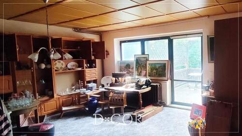 Wohnzimmer mit vorgelagerter Terrasse - Einfamilienhaus in Dresden