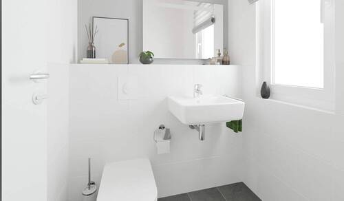 Ein separates WC steht für Ihre Gäste bereit - 4 Zimmer Reihenmittelhaus in Wülfrath