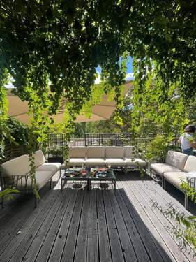 Ausblick zur Terasse - Büro in Berlin