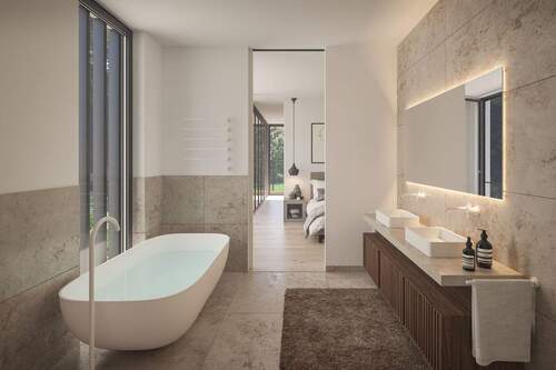 Modernes Bad. - Terrassenwohnung mit 139,70 m² in München zum Kaufen