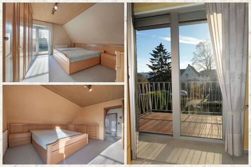 Schlafzimmer mit Balkonzugang - 