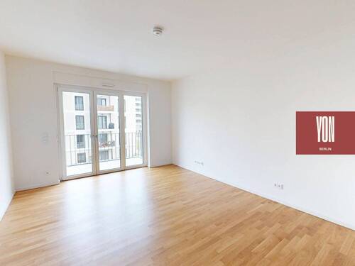 Ansicht II: Wohn- und Esszimmer mit offenem Küchenbereich - 2 Zimmer Etagenwohnung zur Miete in Berlin