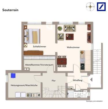 Souterrain mit Einliegerwohnung - 