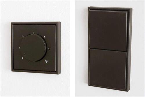 Schaltergarnituren der Firma Jung (matt schwarz) - 