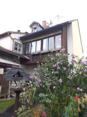 Rückansicht mit Laube - 9 Zimmer Reihenendhaus zum Kaufen in Kandern