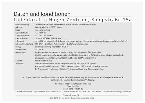 Daten und Konditionen - 5 Zimmer Büro zur Miete in Hagen